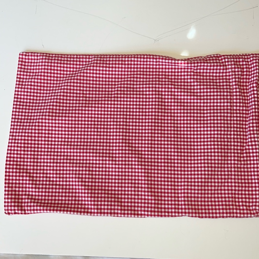 Pottery Barn Kids Crib Pillowcase Red and White Gingham